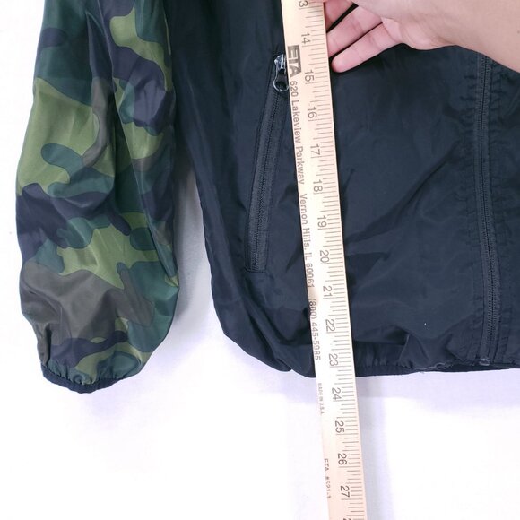 Univibe Boys Black Long Sleeve Full Zip Pockets Camouflage Green Jacket Size XL - Picture 6 of 13